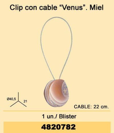 Clip con cable venus miel