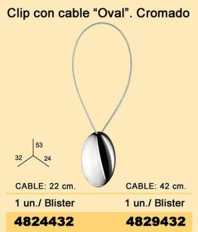 Clip oval cromado