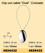 Clip oval cromado