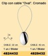 Clip oval cromado