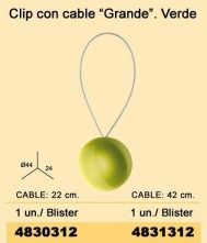 Clip grande verde