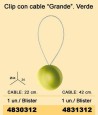 Clip grande verde extra