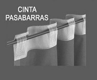 Cinta pasabarras 10 cm transparente para cortinas