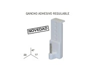 4 GANCHOS ADHESIVOS REGULABLES