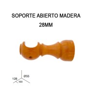 SOPORTE ABIERTO DE MADERA Ø28MM