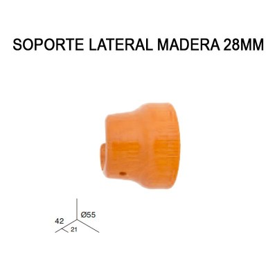 PACK 2 SOPORTES LATERALES DE MADERA Ø28MM
