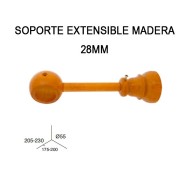 SOPORTE EXTENSIBLE DE MADERA Ø28MM