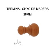 PACK 2 TERMINALES CHYC DE MADERA Ø28MM