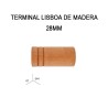 PACK 2 TERMINALES LISBOA DE MADERA Ø28MM