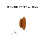 PACK 2 TERMINALES ESPECIAL DE MADERA Ø28MM