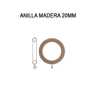 PACK 10 ANILLAS DE MADERA Ø20MM