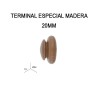 PACK 2 TERMINALES ESPECIAL DE MADERA Ø20MM