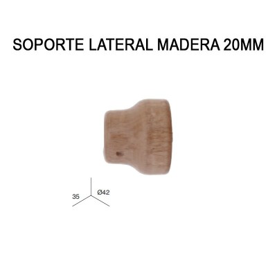 SOPORTE LATERAL DE MADERA Ø20MM