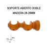 SOPORTE ABIERTO DOBLE DE MADERA Ø28-28MM