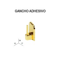 PACK DE 4 GANCHOS ADHESIVOS METALIZADOS