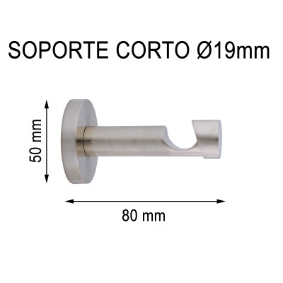 SOPORTE CORTO Ø19MM