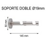 SOPORTE DOBLE Ø19MM