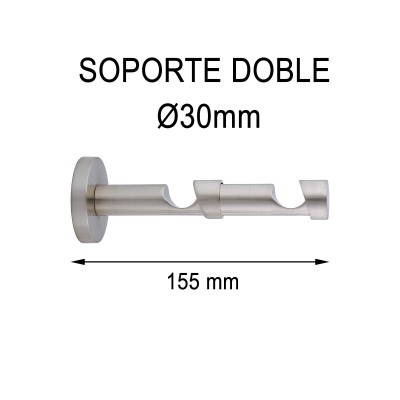 SOPORTE DOBLE Ø30MM