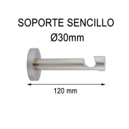 SOPORTE SENCILLO Ø30MM