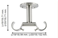 SOPORTE DOBLE TECHO Ø19-30MM