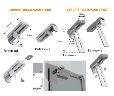 SOPORTE INSTALACIÓN SIN AGUJEROS