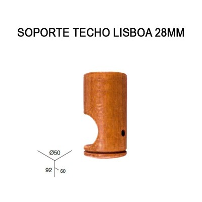 SOPORTE TECHO LISBOA 28MM
