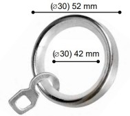 Pack 10 anillas planas con silenciador Infinity acero ø30 mm