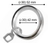 Pack 10 anillas planas con silenciador Infinity acero ø30 mm