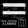 Riel de Panel Japonés de 3 lamas