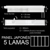 Riel de Panel Japonés de 5 lamas