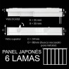 Riel de Panel Japonés de 6 lamas