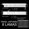 Riel Panel Japonés de 8 Lamas