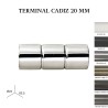 Pack 2 terminales cádiz zirconio ø20mm