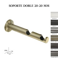 Soporte doble zirconio ø20-20mm
