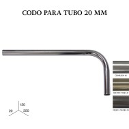 Codo para tubo zirconio ø20mm