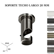 Soporte techo largo zirconio ø20mm
