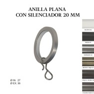 Pack 10 anillas planas con silenciador zirconio ø20mm