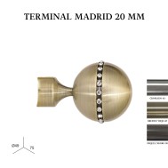 Pack 2 terminales madrid zirconio ø20mm