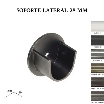Pack 2 soportes laterales zirconio ø28mm