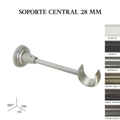 Soporte central zirconio ø28mm