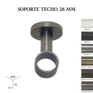 Soporte de techo zirconio ø28mm