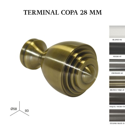 Terminal copa ø28mm