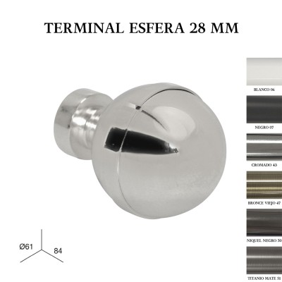 Terminales esfera ø28mm
