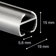 Riel manual decotrack acero 19mm