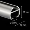 Riel manual decotrack acero 19mm