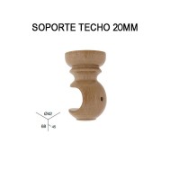 Pack 2 soportes techo de madera ø20mm