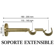 Conjunto doble barra cortina varadero cuero ø30/19