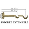 Conjunto doble barra cortina varadero cuero ø30/19