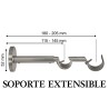 Conjunto doble barra cortina varadero acero ø30/19
