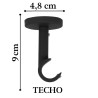 Barra cortina acero negro ø30